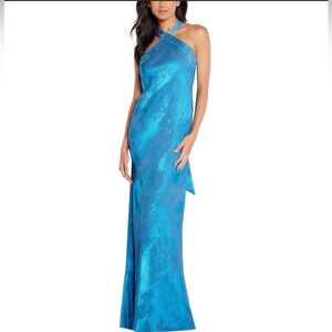 NWT | AIDAN BY AIDAN MATTOX Metallic Maxi Dress